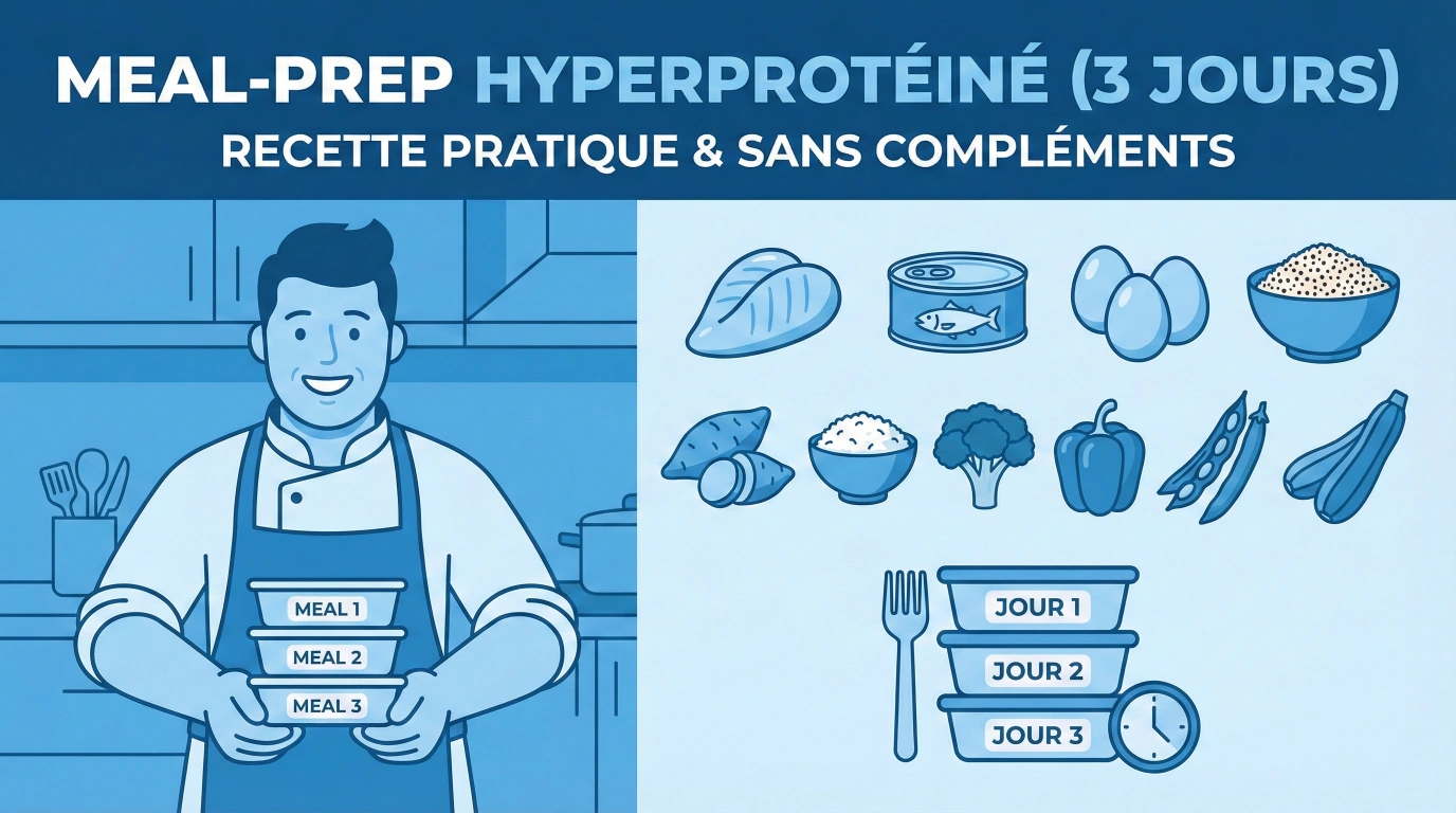 Guide : Meal-prep hyperprotéiné (3 jours, sans compléments)